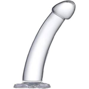 Glazed Лепяща се пенис отливка - дилдо "glazed curved" 16 см