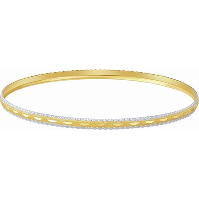 Silvego Zlatý náramek Solenne s rytím v kombinaci žlutého a bílého zlata - 3,7 mm FNN6040BGYW