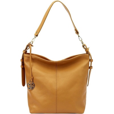 Gregorio Střední/velká kožená kabelka na rameno i crossbody 1714 hnědá