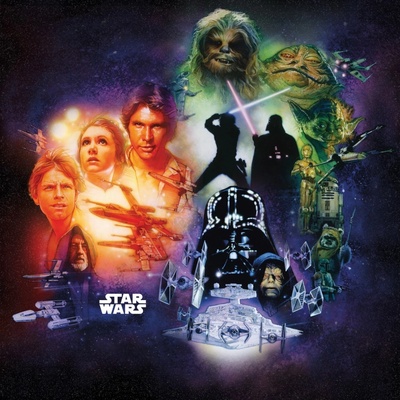 Komar Vliesová fototapeta Star Wars Classic Poster Collage rozměry 250 x 250 cm