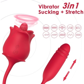 Image 1 of Armony Rose 3in1 Stimulator & Suction & Up&Down with Tail Red
