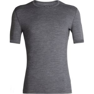 Icebreaker Мъжко мериносово термобельо Icebreaker 200 Oasis S/S Crewe Merino base layer - Gritstone Heather II (015-0860-0613)