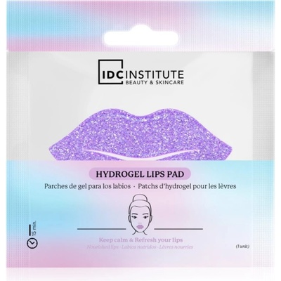 IDC Institute Glitter Lip Purple hydrogelová maska na pery 1 ks
