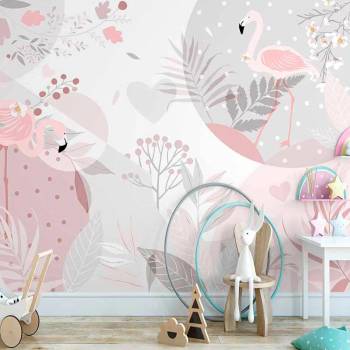 Image 1 of Art Gift Decor Фототапет - Розово фламинго в гората