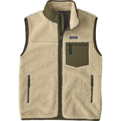 Patagonia Мъжки поларен елек Patagonia Classic Retro-X Vest Fleece vest - Dark Natural w/Basin Green - размер XXL (032-1577-0516)