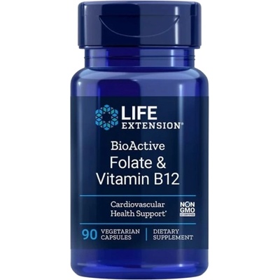Life Extension BioActive Folate & Vitamin B12 [90 капсули]