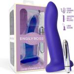 Engily Ross Dildox Vibrating Color Changing Liquid Silicone Dildo 17cm Purple