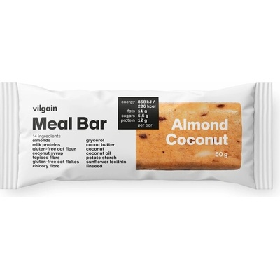 Vilgain Meal Bar mandle s kousky kokosu 50 g