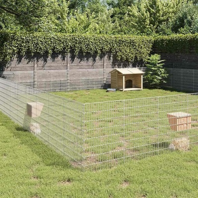 vidaXL Ohrádka pro zvířata 48 panelů 54 x 80 cm pozinkované železo