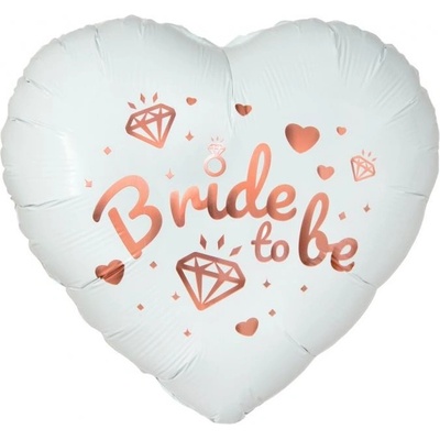 Godan Fóliový balón srdce Bride to be růžovozlatý 46 cm