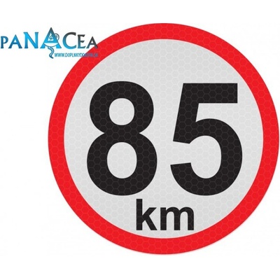 Samolepka reflexná - Obmedzená rýchlosť 85 (C5)