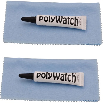PolyWatch Полираща паста за пластмасови стъкла Polywatch (2 броя) с 2 кърпи