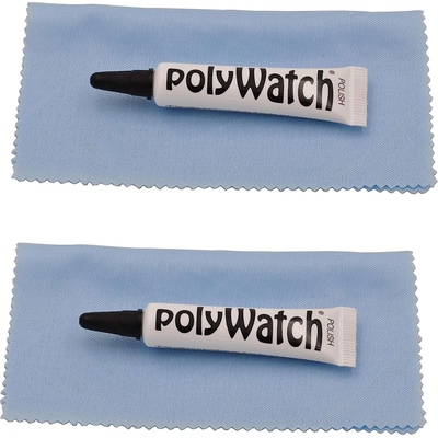 PolyWatch Полираща паста за пластмасови стъкла Polywatch (2 броя) с 2 кърпи