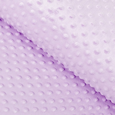 Dětská látka Minky 3D puntíky MKP-002 Fialová lila - šířka 150 cm