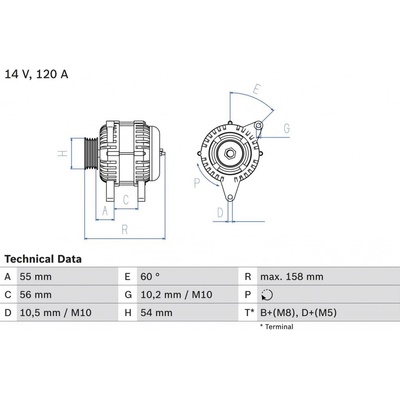 Alternátor BOSCH 0 986 047 330