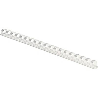 Plastová špirála na dokumenty FELLOWES 12 mm, biela plastová špirála, 56–80 listov, balenie po 100 kusoch, 5346206