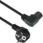 ACT Powercord мрежов конектор Schuko CEE 7/7 мъжки (под ъгъл) - C15 (под ъгъл ляв) IEC 60320 1, 5 м черен AK5347 (AK5347)