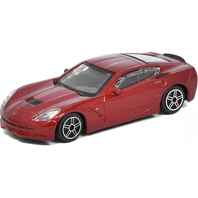 Bburago Chevrolet Corvette Stingray 2014 metalíza červená 1:43