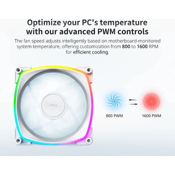 MONTECH RX120 PWM ARGB 120mm White (RX120-PWM-WH)