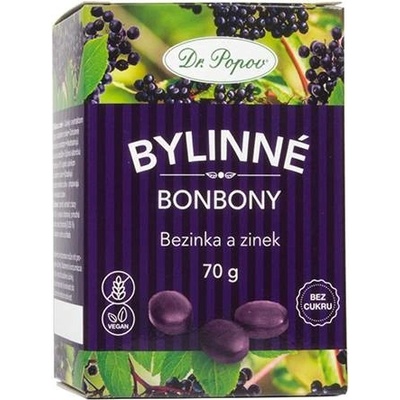 Dr. Popov Bonbony Bezinka a Zinek 70 g