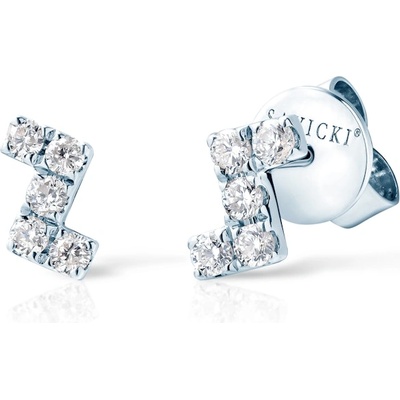 SAVICKI Обеци Savicki: бяло злато. диаманти