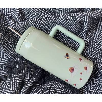 Daniela Design Nerezový cestovní hrnek s kovovým brčkem a autorským UV DTF 1200 ml potiskem Limitka