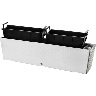 Plastkon samozavlažovací kvetináč Supreme Kamenná šedá, 74.6x19.3x19 cm