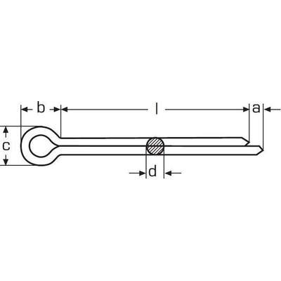 závlačka 5.0x28 ZINEK DIN 94 ISO 1234 [1 ks] – Zboží Mobilmania