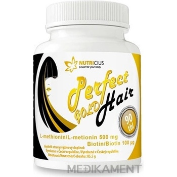 Perfect Hair gold methion 500 mg Biotin100ug 90 tabliet