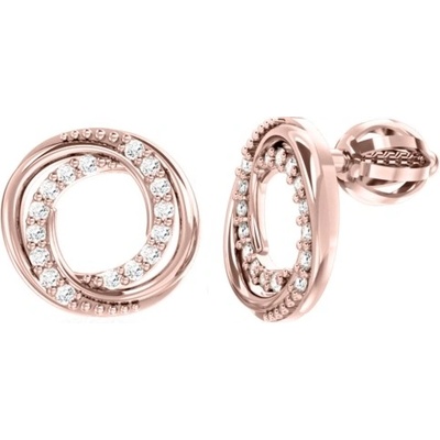Couple, Jedinečné náušnice Galaxy, růžové zlato se zirkony, 585-66-3-0333.4C00.0.00.001.05