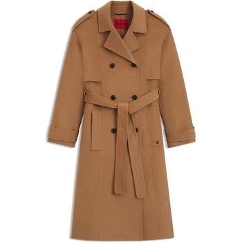HUGO Палто HUGO Marleni 10274016 trench coat - Brown (Light / Pastel Brown)