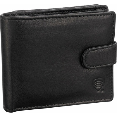 Pánská kožená peněženka na zip s ochranou RFID černá - SM-907GBL