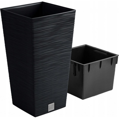 Prosperplast Květináč FURU SQUARE 29,5 cm antracit