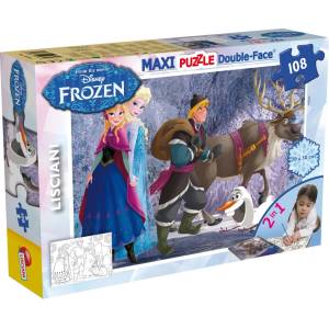 Lisciani Двулицев пъзел Lisciani - Frozen, На разходка, 108 части (LI46898)