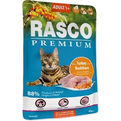 Rasco Premium Cat Pouch Adult Turkey Buckthorn 85 g