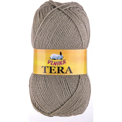 Pletací příze Vlnika TERA 076 světle khaki, klasická, 100g/310m