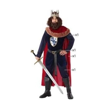 BigBuy Carnival Костюм Средновековен крал Възрастен Размер xs/s