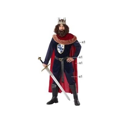 BigBuy Carnival Костюм Средновековен крал Възрастен Размер xs/s