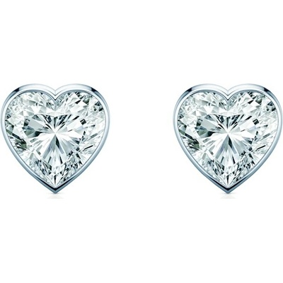 SAVICKI Náušnice Pure biele zlato, diamanty PURE-K-HE-009-DIA-B