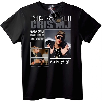 NOONEBRAND Тениска Cris MJ Музика - 7XL, Black