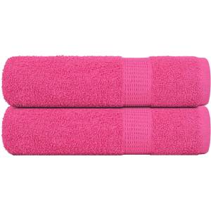 vidaXL Кърпи за ръце FROGN 2 бр. Розови 50x100 см 360 г/м2 (137046)