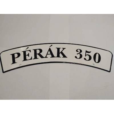 Značka, tabulka na přední blatník Pérák 350