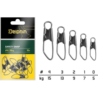Delphin Karabinka Safety Snap Veľkosť 4 10 ks Nosnosť 15 kg
