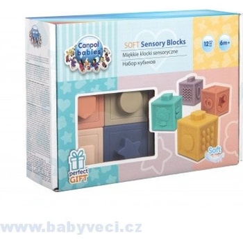 Canpol babies Měkké senzorické hrací kostky 12 ks