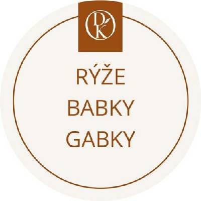 Davídkovo koření Etiketa Rýže babky Gabky béžová průměr 4,5 cm 1 ks