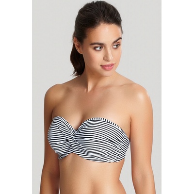 Panache Anya Stripe SW0893 plavková podprsenka Bandeau white black
