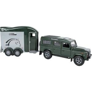 Mikro Kids Globe Farming Land Rover с ремарке за коне 26см (520460)
