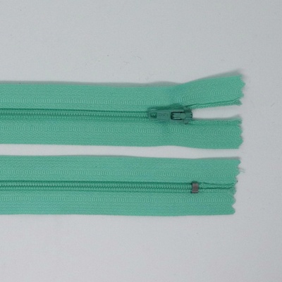 Spirálový zip, šíře 3 mm, délka 40 cm, tyrkysová