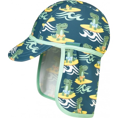 Playshoes Dětská koupací rychleschnoucí čepice s UV ochranou surfař dino – Zboží Dáma