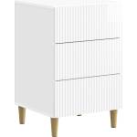 vidaXL Нощен шкаф Бял гланц 43 x 41 x 66, 5 см Инженерна дървесина (894559)